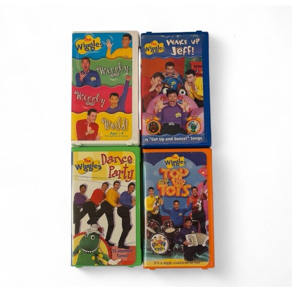 The Wiggles VHS Set Of 4 Cassette Tapes Y2K Children’s TV Shows - Picture 1 of 6